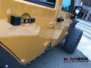 Jeep Wrangler JK Billet Door Handles - Aluminum - Black - 4 Door